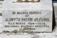 Grave of Aldwyth Katrin Williams, St Tudno’s Church, Great Orme, Llandudno. Photo courtesy of Laurence Manton