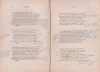 Pages from the poem Adonais (by Shelley) annotated by Lilian Winstanley.