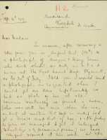 Second letter to Women’s Work Sub Committee, Imperial War Museum, from Maggie’s mother, April 1919
